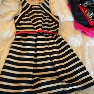 Eliza J Striped Dress with belt